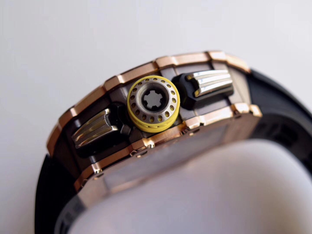 Richard Mille RM11-03 Oro rosa 1:1 Best Edition KV KU+ Factory Correa negra