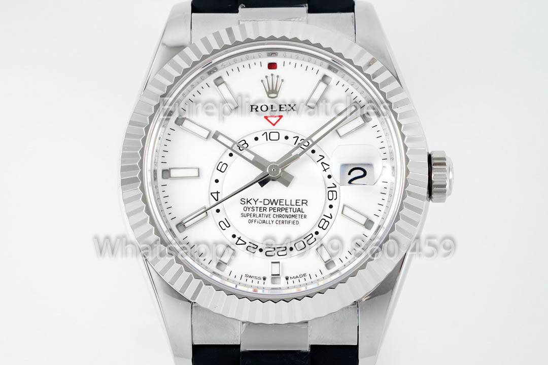 Rolex Oyster Perpetual Sky-Dweller M336239 Esfera blanca 1:1 Mejor clon ZF Factory 190 gramos