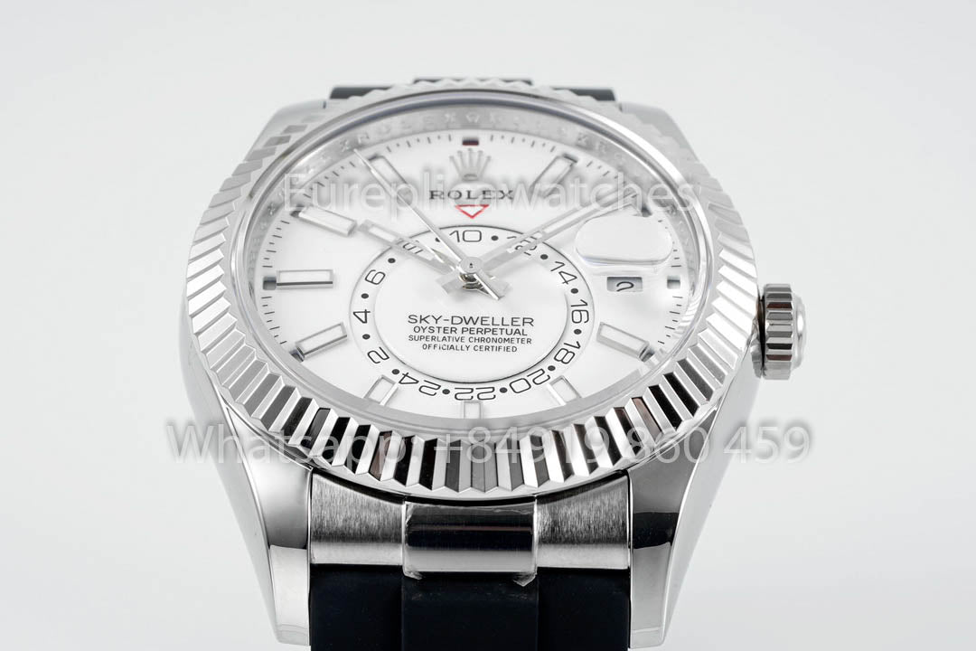 Rolex Oyster Perpetual Sky-Dweller M336239 Esfera blanca 1:1 Mejor clon ZF Factory 190 gramos
