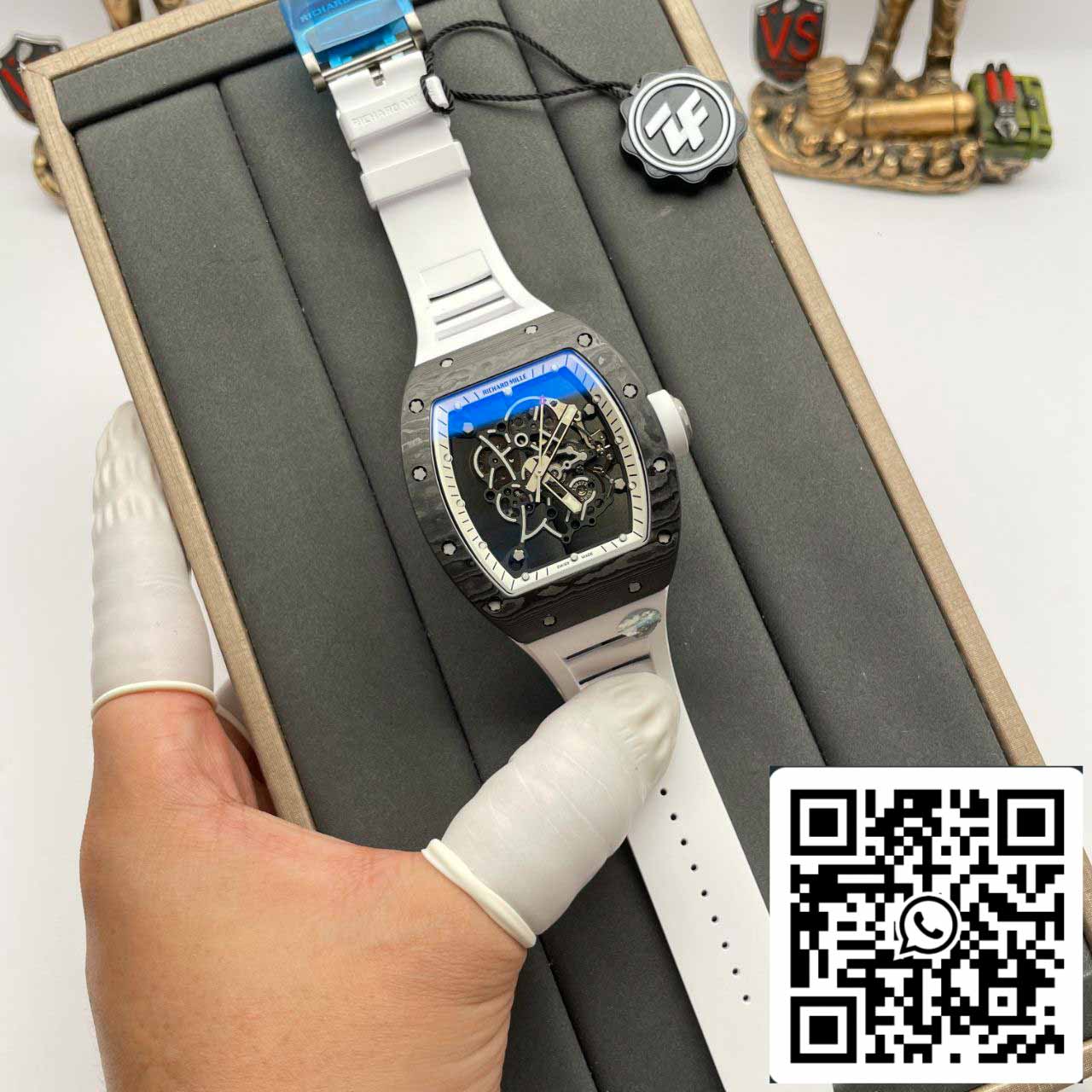 RICHARD MILLE RM055 ZF 2024 1:1 Best Edition Carbon Fiber Case Black Strap
