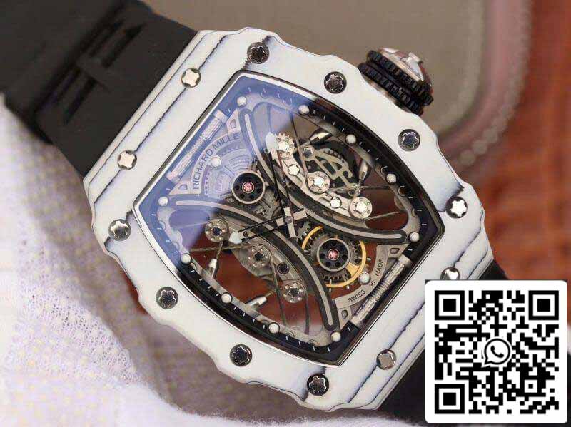 Richard Mille Pablo Mac Donough RM53-01 1:1 Mejor edición Swiss ETA Movimiento mecánico importado Esfera esquelética Correa de caucho negra