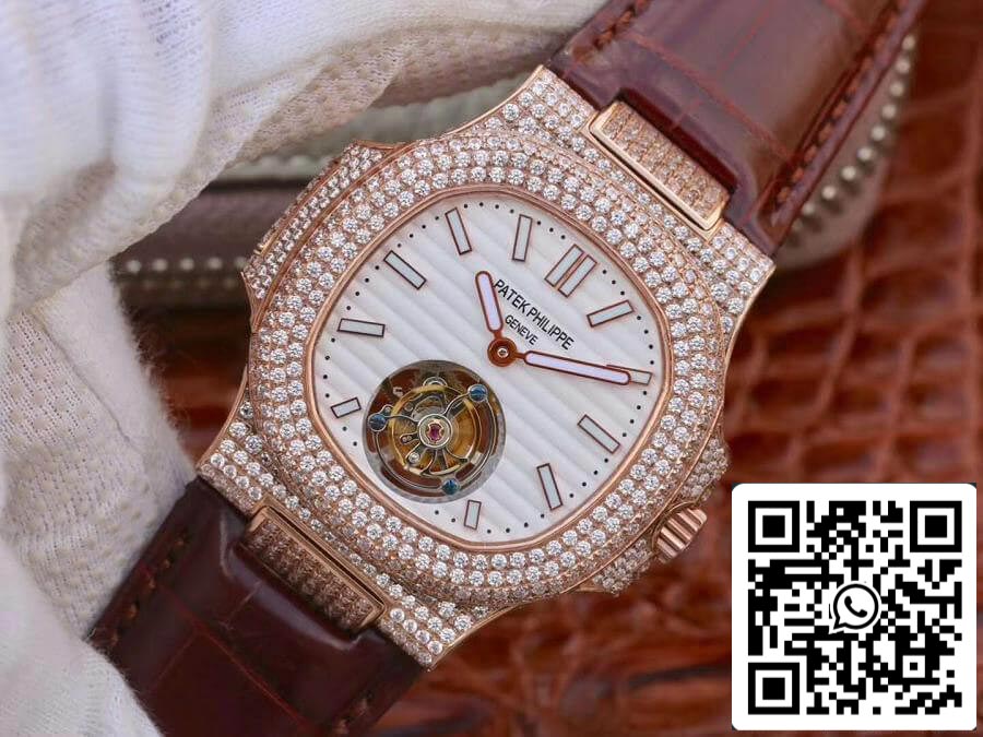 Patek Philippe Nautilus Jumbo 5711 R8 Factory 1:1 Mejor Edición Tourbillon Suizo Oro Rosa