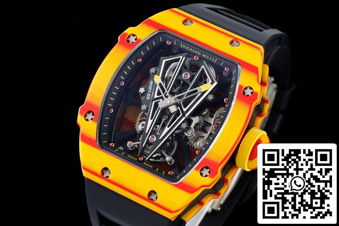 Richard Mille RM27-03 Rafael Nadal Tourbillon 1:1 Mejor edición RM Factory Correa de caucho