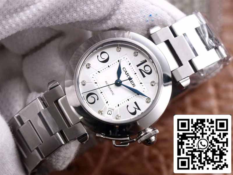 Cartier Pasha W31073M7 1:1 Mejor edición V9 Factory esfera plateada Swiss Cal.049
