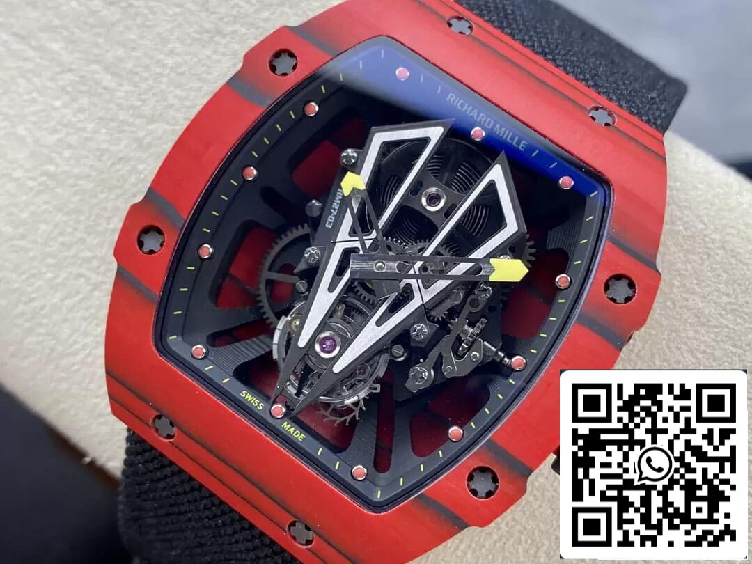 Richard Mille RM27-03 Tourbillon 1:1 Best Edition BBR Factory Caja de fibra de carbono roja