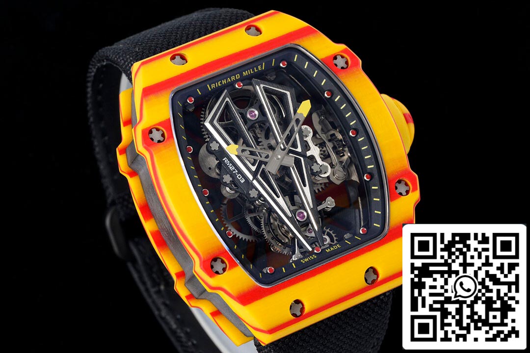 Richard Mille RM27-03 Rafael Nadal Tourbillon 1:1 Mejor Edición RM Factory Correa Negra