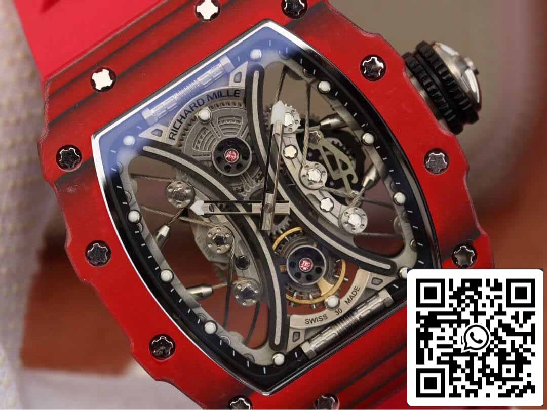 Richard Mille RM53-01 1:1 Mejor Edición KV Factory Rojo TPT Fibra de Carbono