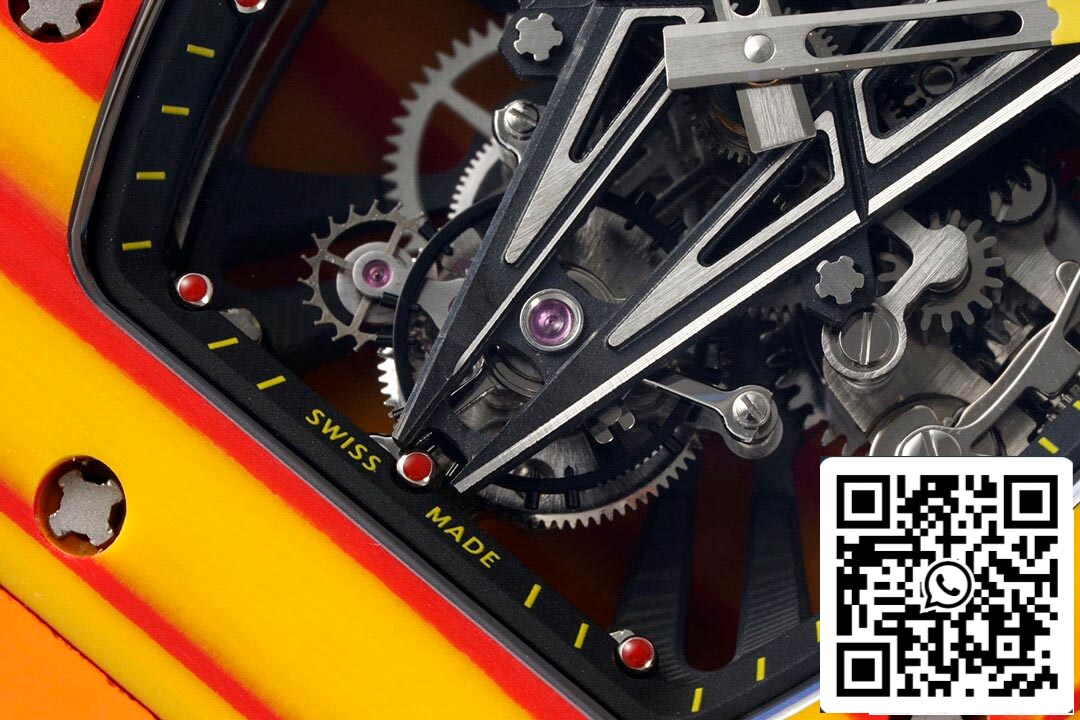Richard Mille RM27-03 Rafael Nadal Tourbillon 1:1 Mejor edición RM Factory Correa de caucho amarilla