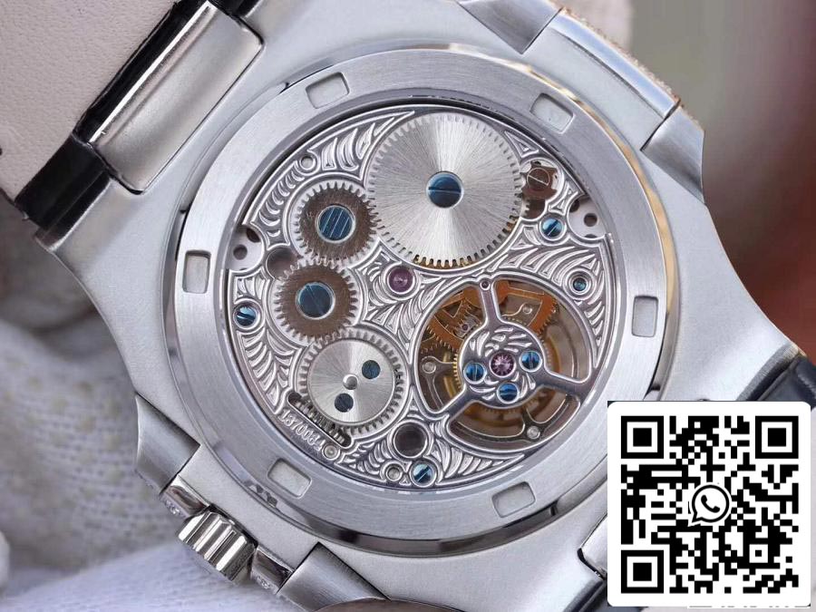 Patek Philippe Nautilus Jumbo 5711 R8 Factory 1:1 Mejor Edición Tourbillon Suizo Esfera Blanca