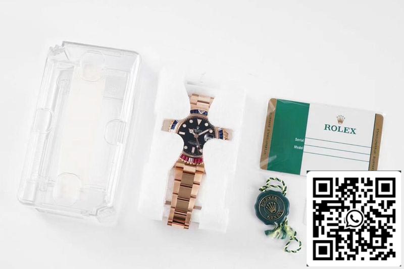 Rolex GMT Master II 116759 SAru 1:1 Best Edition ROF Factory Rose Gold Swiss ETA2836