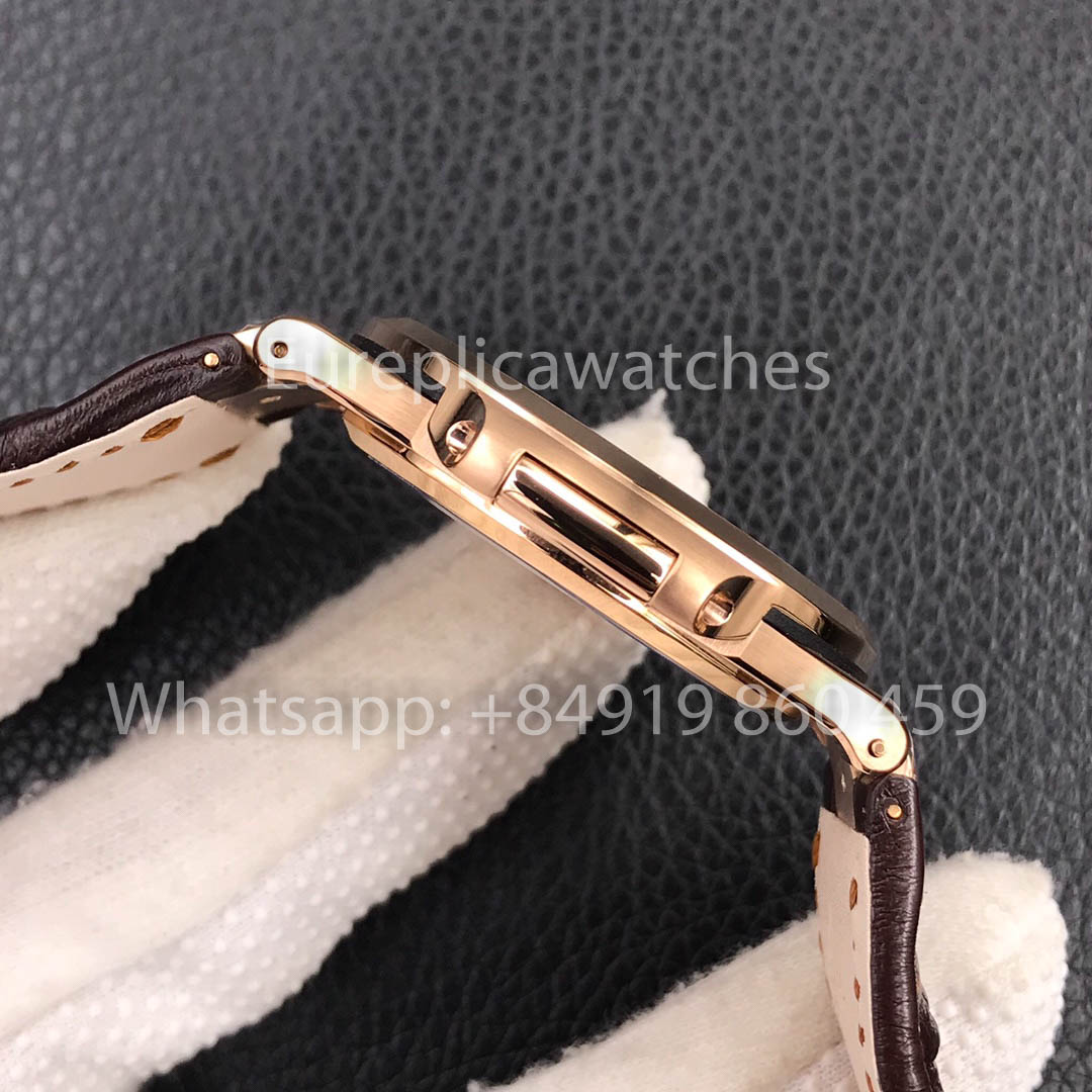 Patek Philippe Nautilus 5711R-001 Rose Gold 1:1 Best Clone 3K Factory Newest Version Leather Strap