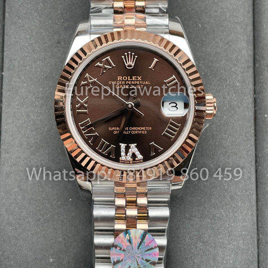 Rolex Datejust M278271-0004 31 mm 1:1 Edición A+ de fábrica, esfera marrón