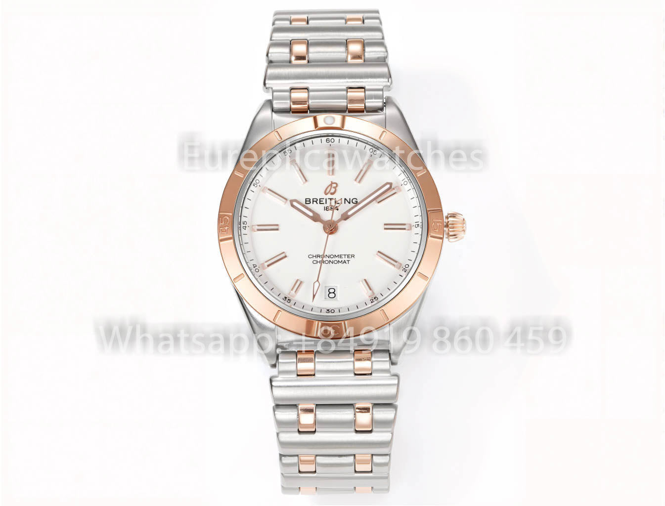 Breitling Chronomat 36 UNWORN 2022 A10380591L1A1 Series 1:1 Super Clone BLS Factory White Dial silver and rosse gold