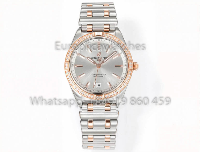 Breitling Chronomat 36 UNWORN 2022 A10380591L1A1 Series 1:1 Super Clone BLS Factory Rose gold and Silver