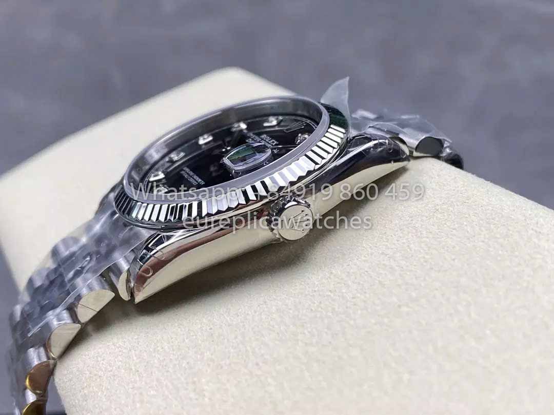 Rolex Datejust 36 126234 Esfera de diamantes negros 1:1 Mejor clon vs fábrica