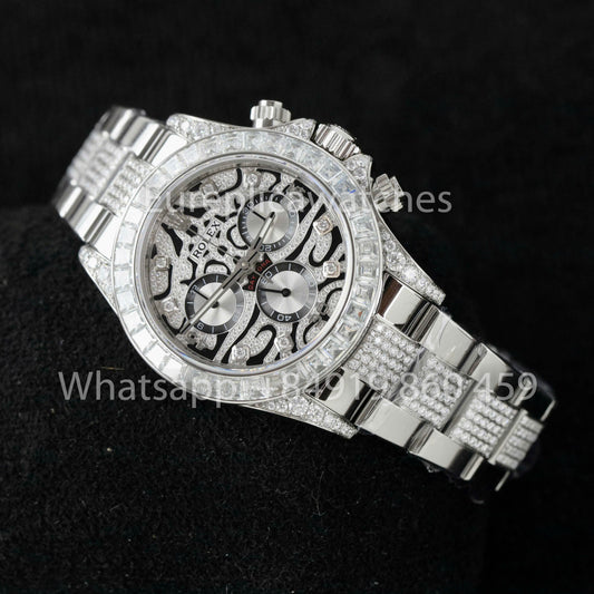 Rolex Daytona 116588TBR "Eye of the Tiger" 1:1 Best Clone Custom Moissanite