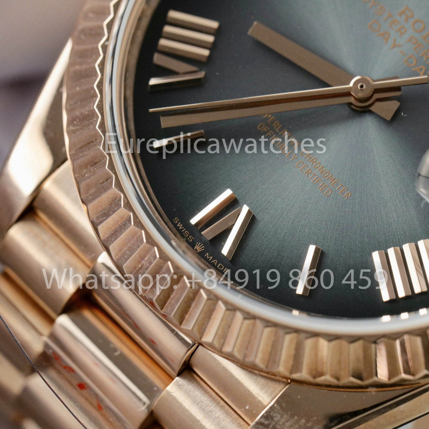 Rolex presenta el nuevo Day-Date 40 mm con esfera pizarra 2024 QF Factory 1:1, el mejor clon personalizado chapado en oro 