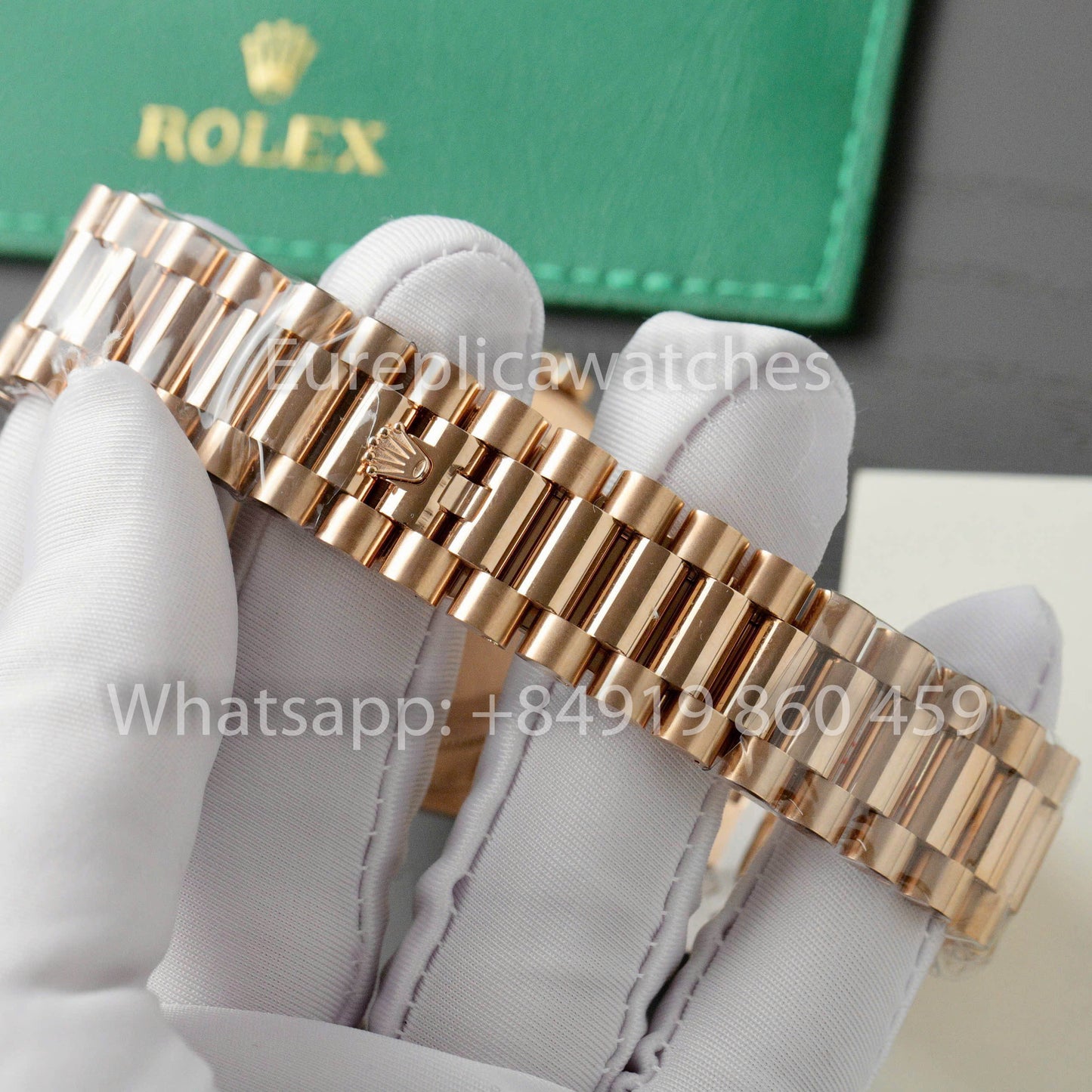 Rolex presenta el nuevo Day-Date 40 mm con esfera pizarra 2024 QF Factory 1:1, el mejor clon personalizado chapado en oro 