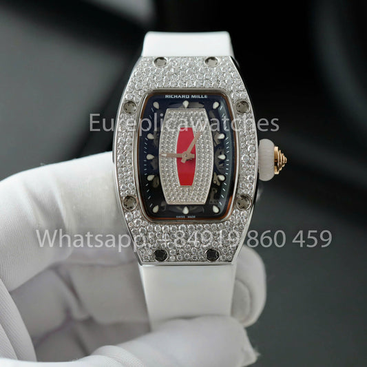 Richard Mille RM 07-01 1:1 Best Clone RM factory Custom Moissanite Case Silver