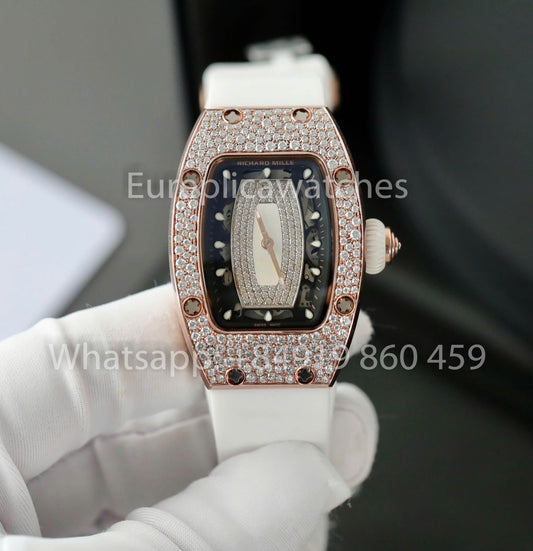 Richard Mille RM 07-01 1:1 Best Clone RM factory Custom Moissanite Case Rose gold