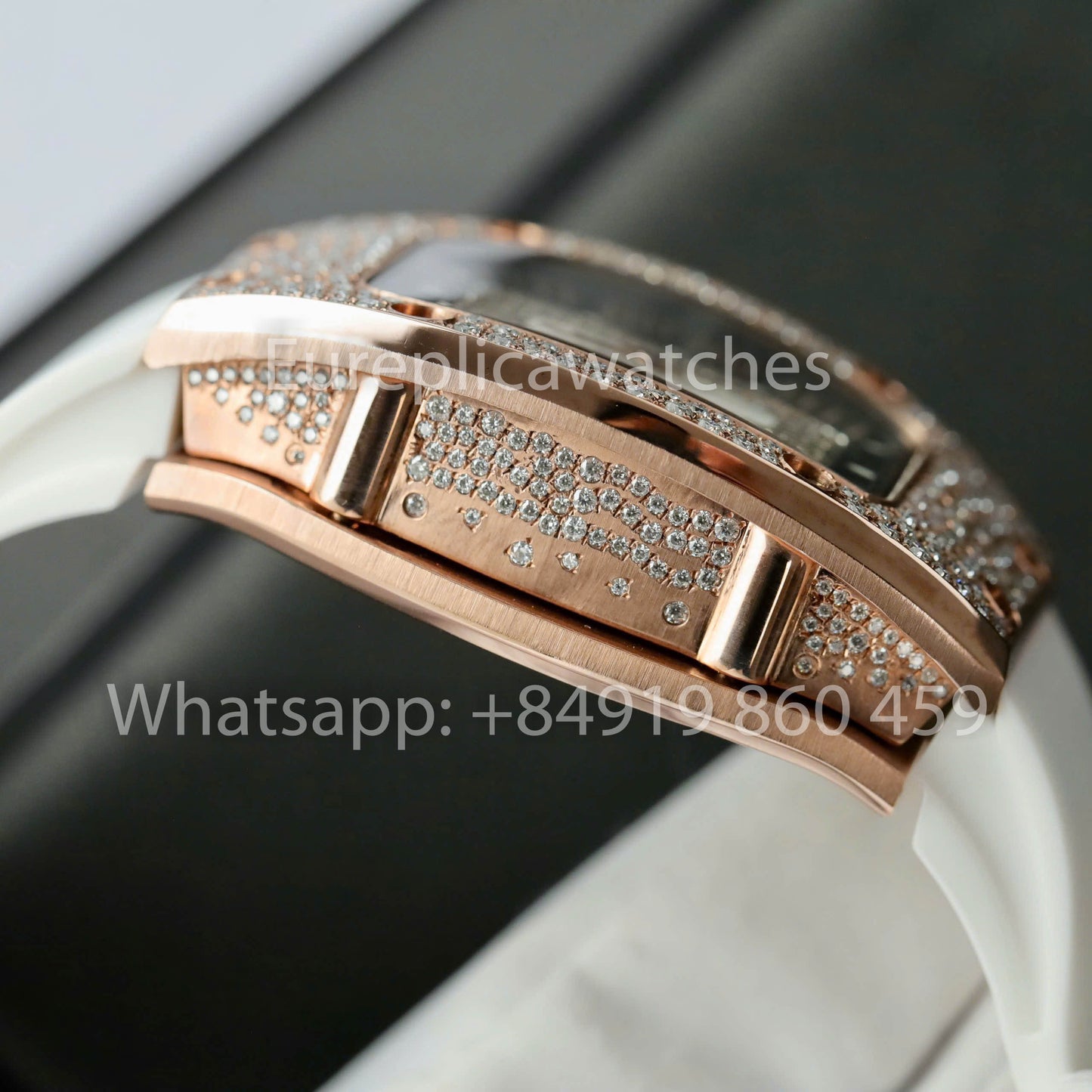 Richard Mille RM 07-01 1:1 Mejor clon RM de fábrica Caja de moissanita personalizada Oro rosa