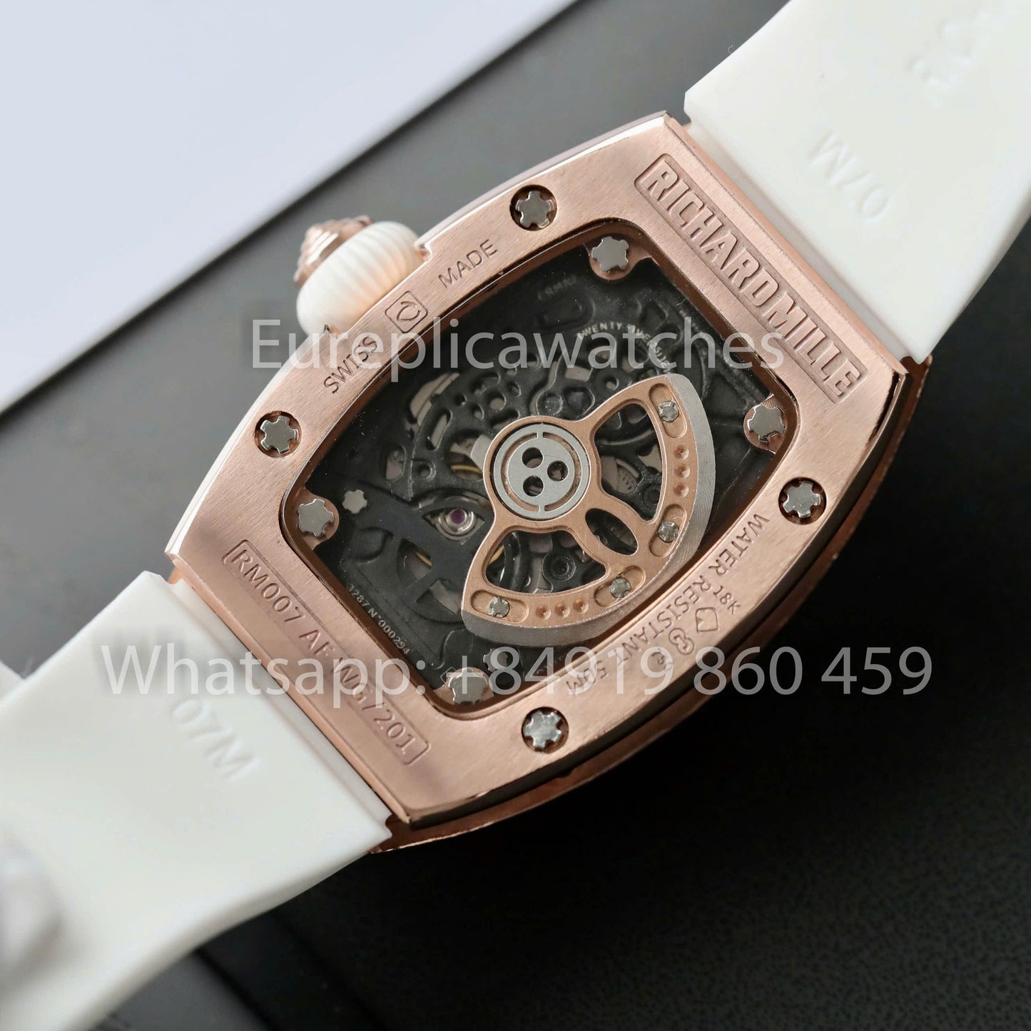 Richard Mille RM 07-01 1:1 Mejor clon RM de fábrica Caja de moissanita personalizada Oro rosa