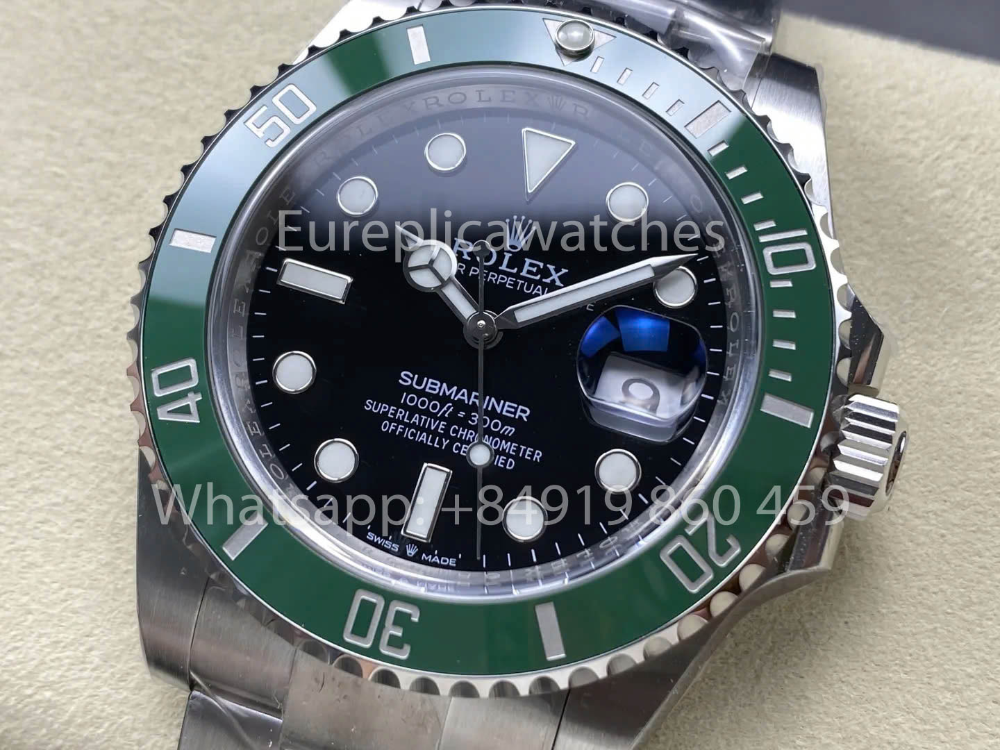 Rolex Submariner M126610LV-0002 Kermit 1:1 Super Clone THB de fábrica