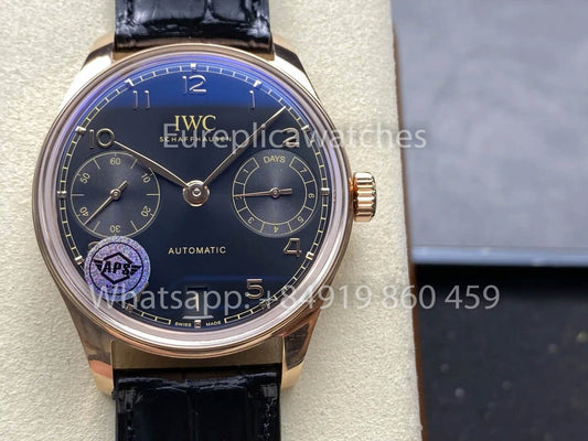 IWC Portuguese IW501707 APS Factory 1:1 Best Clone Watch Black Dial Leather Strap